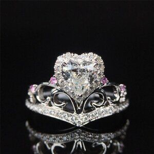 💥Prinecess Heart Shape Twisted Beautiful 925 Silver Plated  for WomenUNVN12160